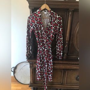 Diane Von Furstenberg Silk jersey wrap around dress